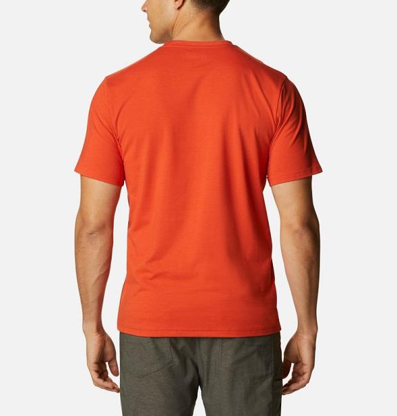 Columbia Sun Trek T-Shirt Red For Men's NZ34018 New Zealand